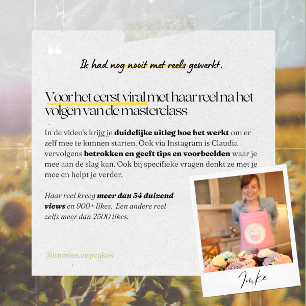 Reels Challenge (video's + werkboek) & Reels tutorials (onbeperkt toegang) - Afbeelding 4