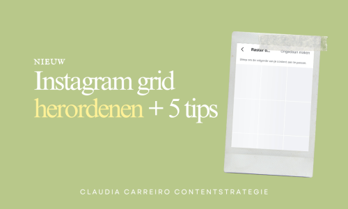 [Banner] update feed herordenen (2026) - Claudia Carreiro Contentstrategie